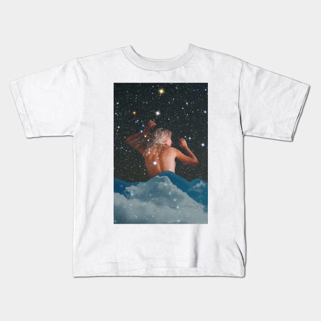 Sleeping In The Stars Kids T-Shirt by DreamCollage